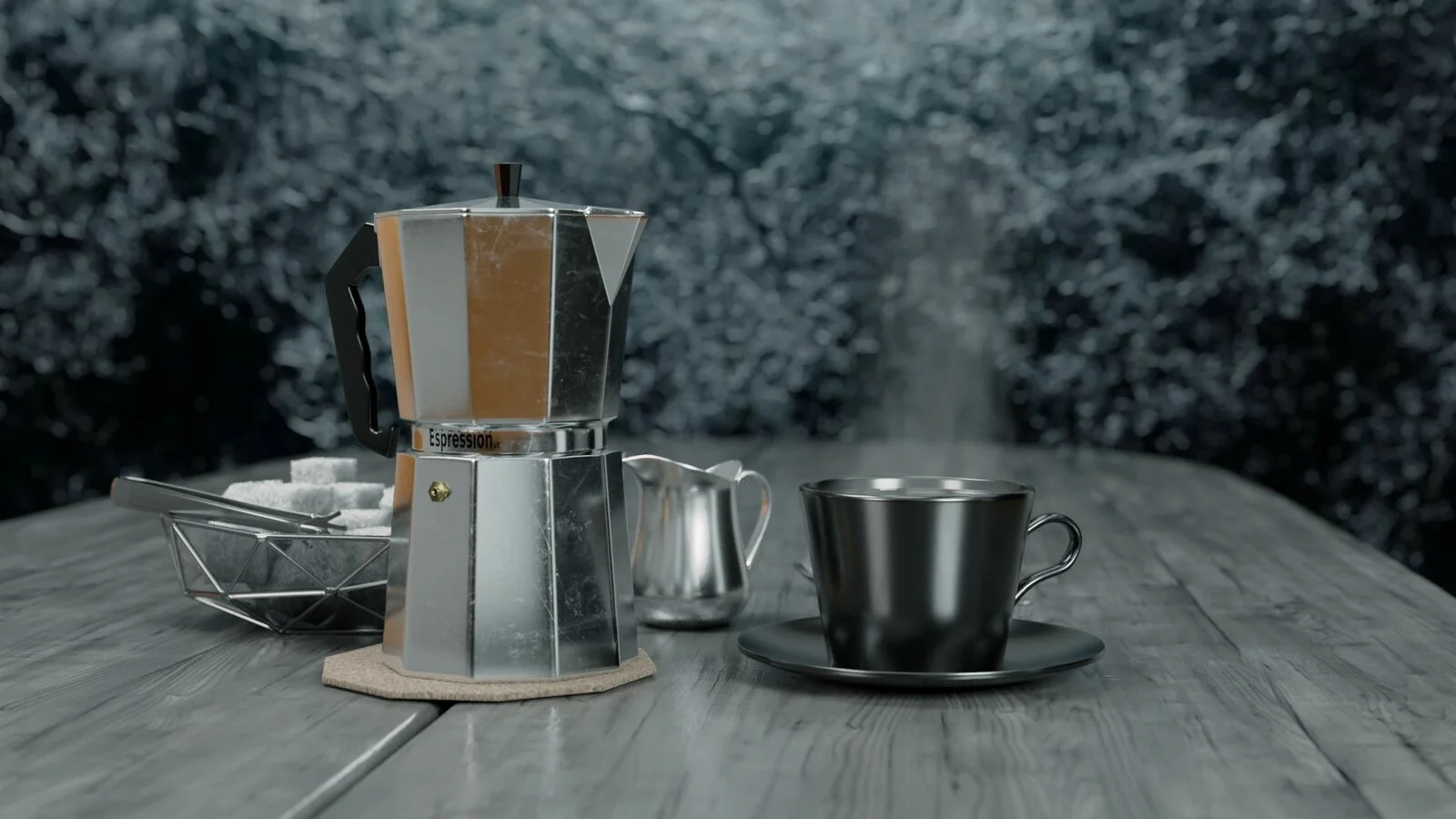 Vizualizace Moka Pot Produktu