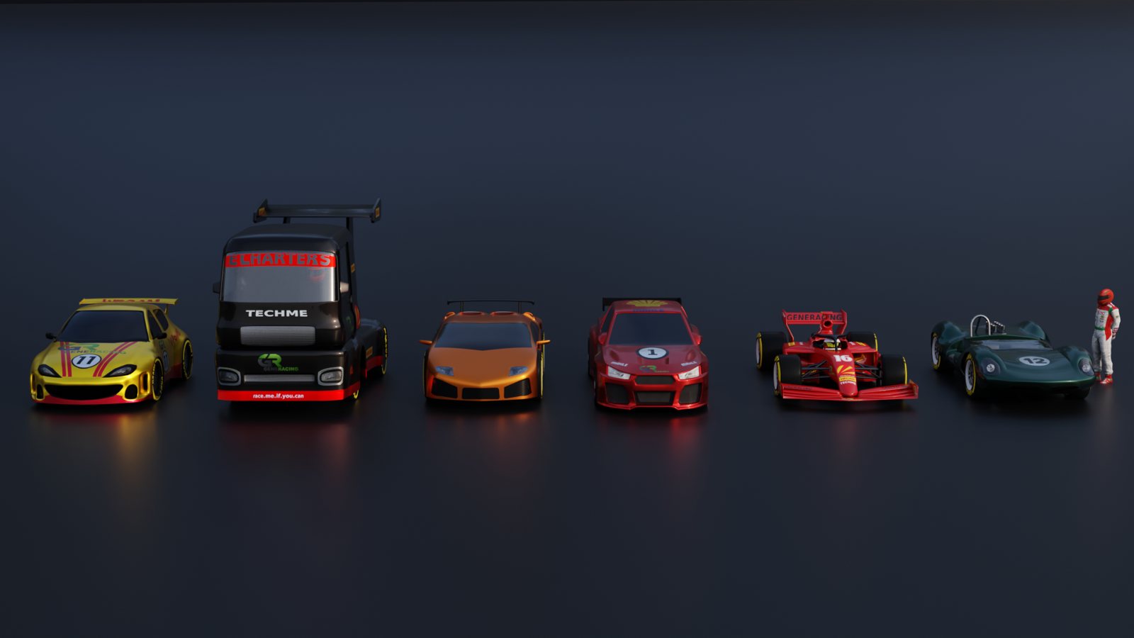 Low Poly cars for Gent-racing